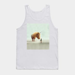 The Mystical Unicorn and the Little Girl Tank Top